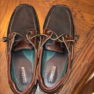 Sperry Two-Tone Brown Leather & Dark Brown Boat Shoes